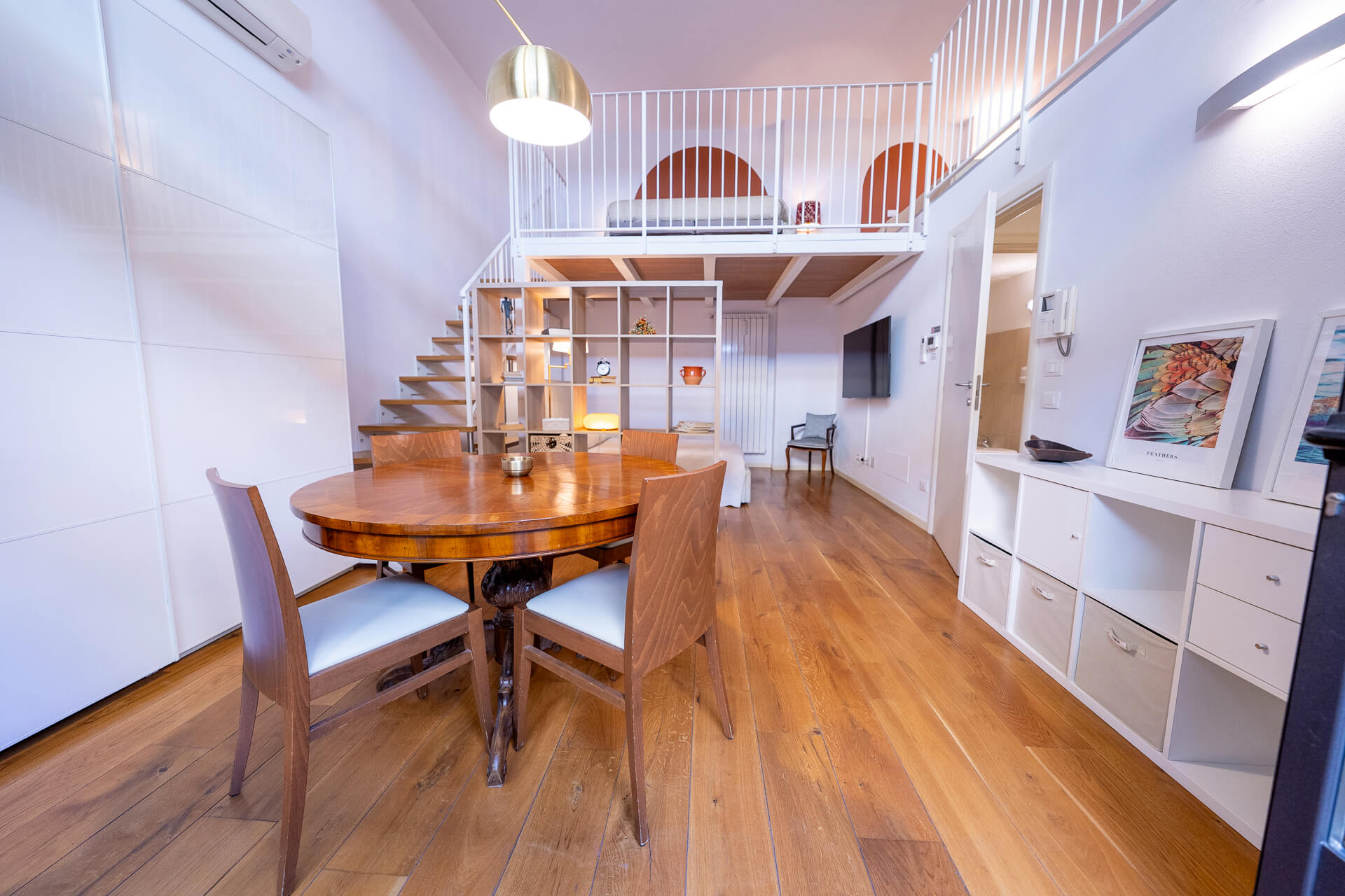 Zona giorno di un loft